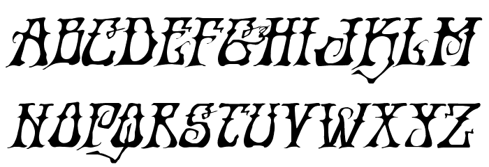 Instant Zen Expanded Italic Font LOWERCASE
