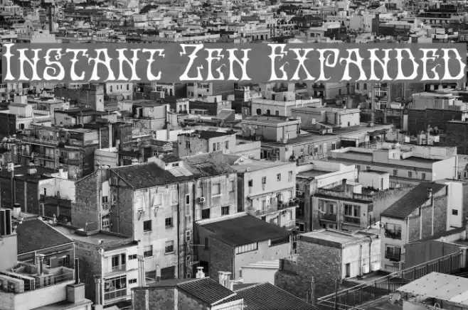Instant Zen Expanded Font examples