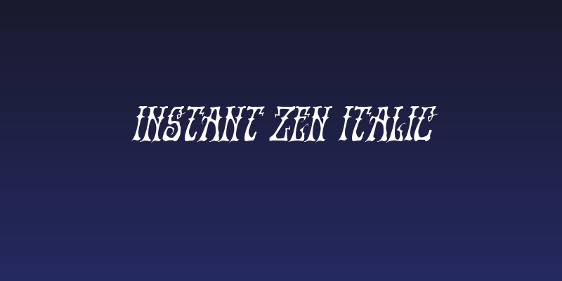 Instant Zen Italic Social Header
