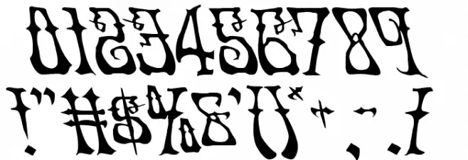 Instant Zen Leftalic Font OTHER CHARS