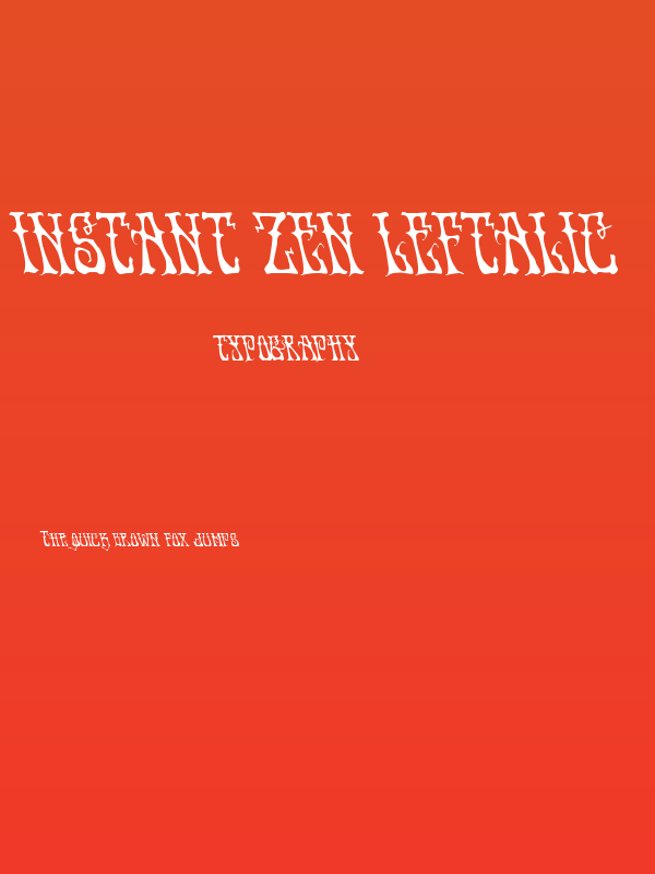Instant Zen Leftalic Poster
