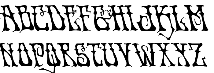 Instant Zen Leftalic Font LOWERCASE