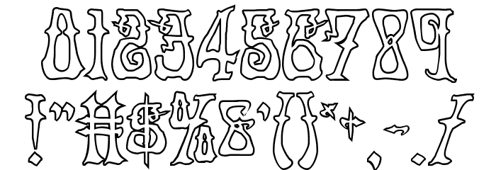 Instant Zen Outline Font OTHER CHARS