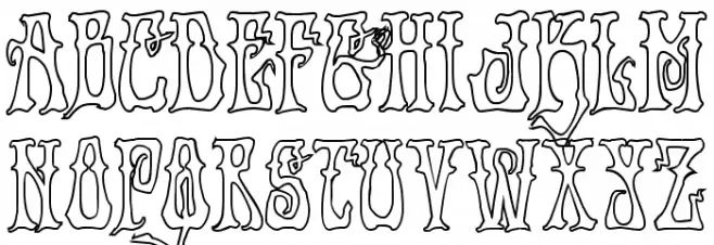 Instant Zen Outline 字体 大写