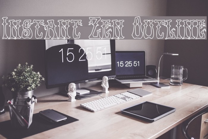 Instant Zen Outline Font examples