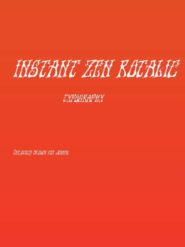 Instant Zen Rotalic Poster