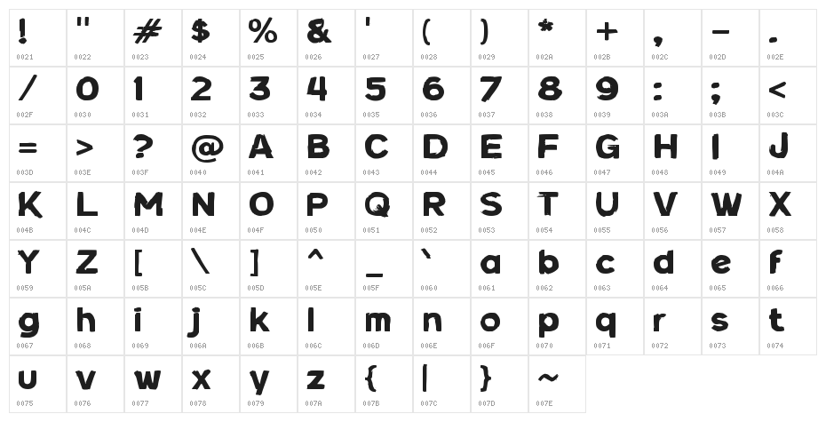 Instead Character Map