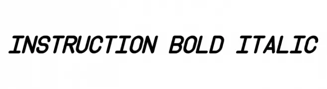 Instruction Bold Italic  フリーフォントのダウンロード