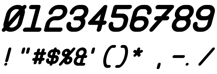 Instruction Bold Italic Font OTHER CHARS