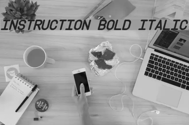Instruction Bold Italic Font examples