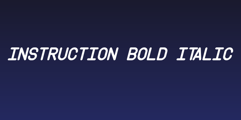 Instruction Bold Italic Social Header