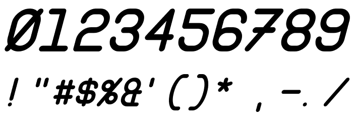 Instruction Italic Font OTHER CHARS