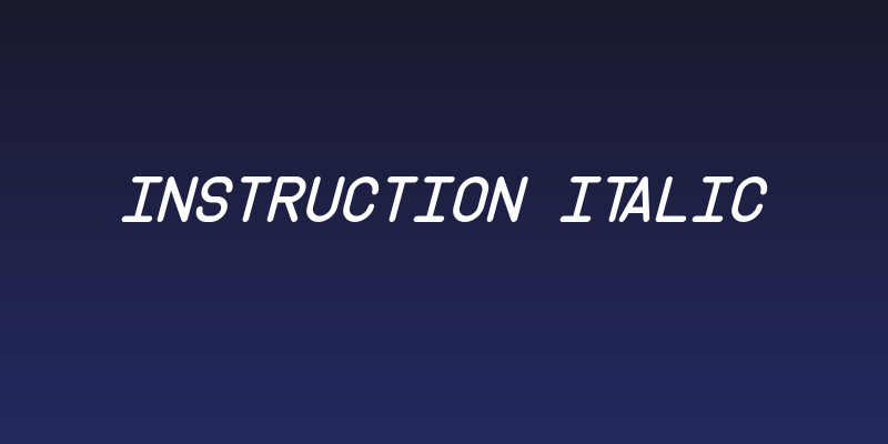 Instruction Italic Social Header
