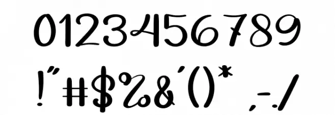 Instruction Font OTHER CHARS