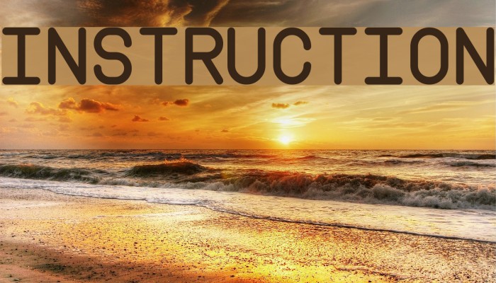 Instruction Font examples