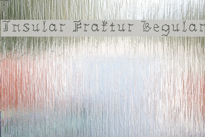 Insular Fraktur Regular Font examples