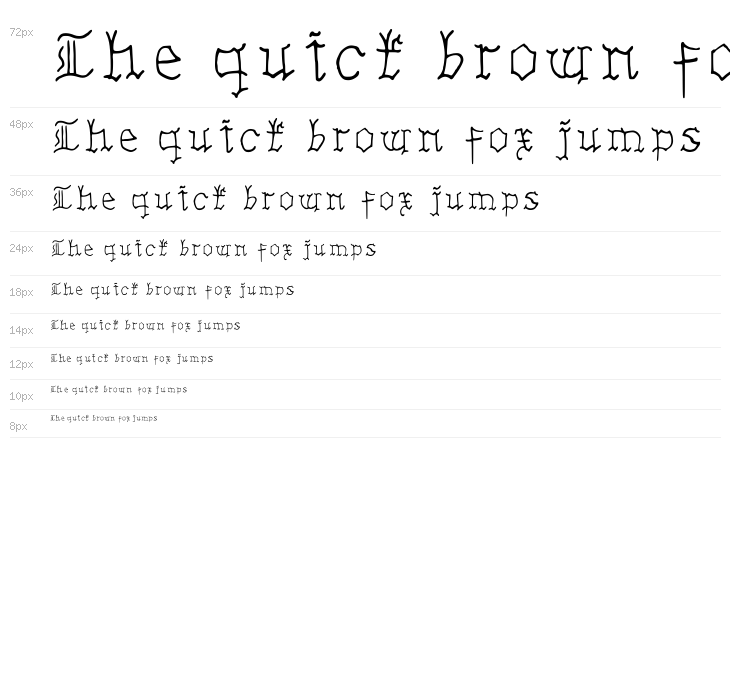 Insular Fraktur Regular Waterfall