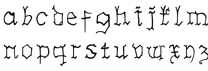 Insular Fraktur Regular Font LOWERCASE