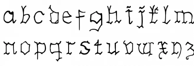 Insular Fraktur Regular خط أحرف صغيرة