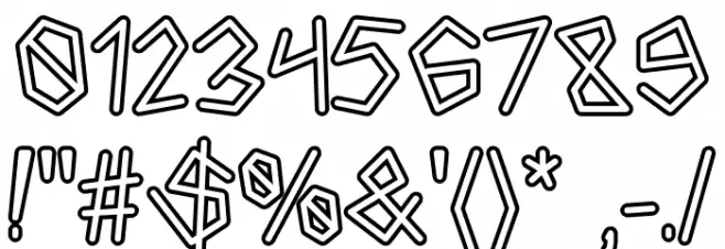 Insurgence Outline Font OTHER CHARS