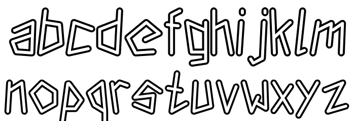 Insurgence Outline Font LOWERCASE