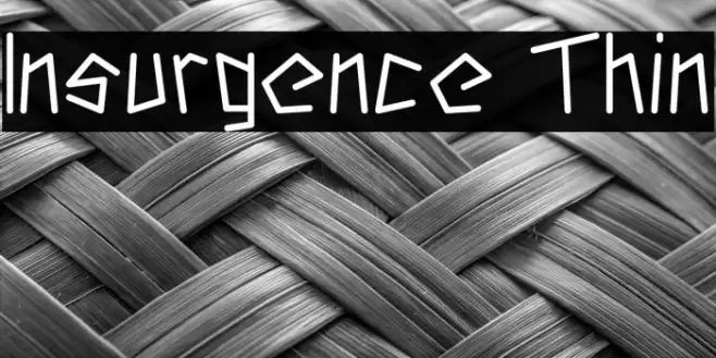 Insurgence Thin Font examples