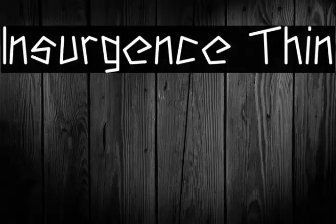 Insurgence Thin Font examples