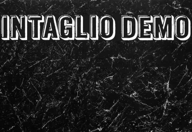 Intaglio DEMO Font examples