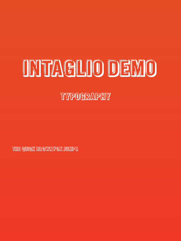 Intaglio DEMO Poster