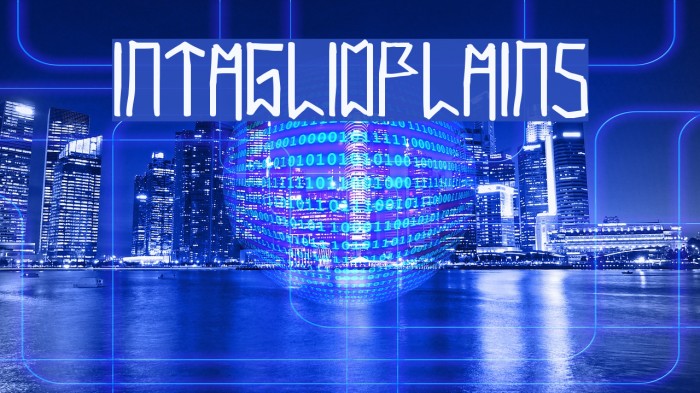 IntaglioPlains Font examples