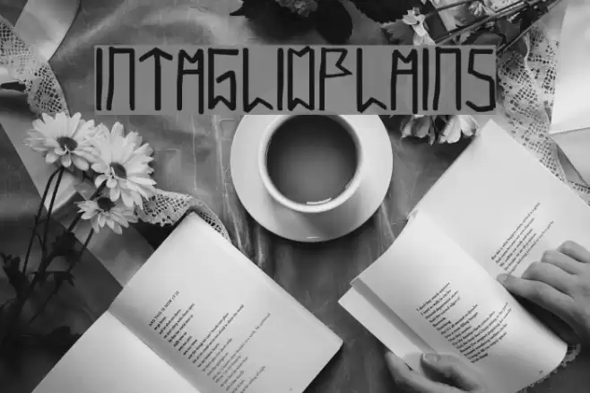 IntaglioPlains Font examples