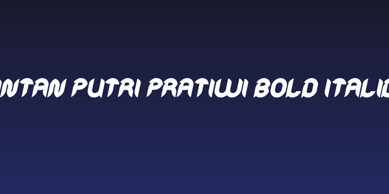 Intan Putri Pratiwi Bold Italic Social Header