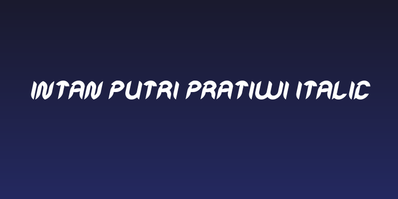 Intan Putri Pratiwi Italic Social Header