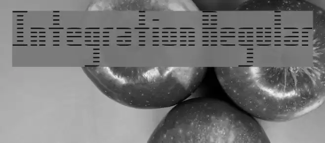 Integration Regular Font examples