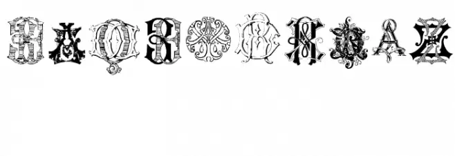 Intellecta Monograms Random Samples Eight Font OTHER CHARS
