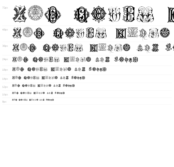 Intellecta Monograms Random Samples Eight Waterfall