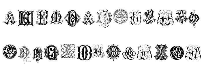Intellecta Monograms Random Samples Eight لخطوط تنزيل صغيرة
