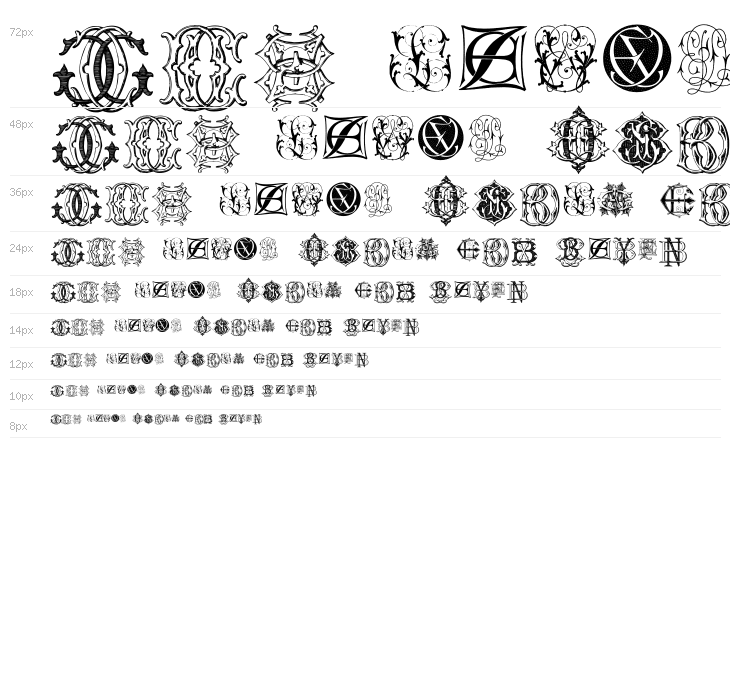 Intellecta Monograms Random Samples Eleven Waterfall