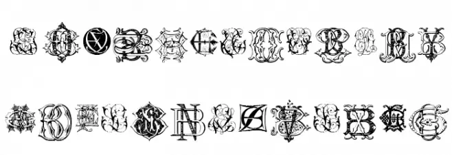 Intellecta Monograms Random Samples Eleven फ़ॉन्ट लोअरकेस