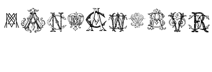 Intellecta Monograms Random Samples Five Font OTHER CHARS