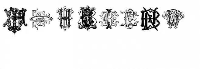 Intellecta Monograms Random Samples Four Font OTHER CHARS
