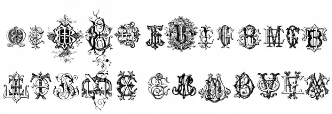 Intellecta Monograms Random Samples Four Fonte MAIÚSCULAS