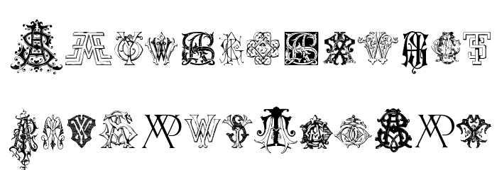 Intellecta Monograms Random Samples Nine Font LOWERCASE