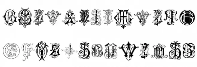 Intellecta Monograms Random Samples Seven Schriftart Groß