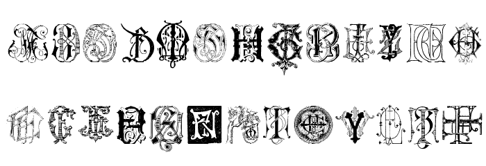 Intellecta Monograms Random Samples Seven Font LOWERCASE
