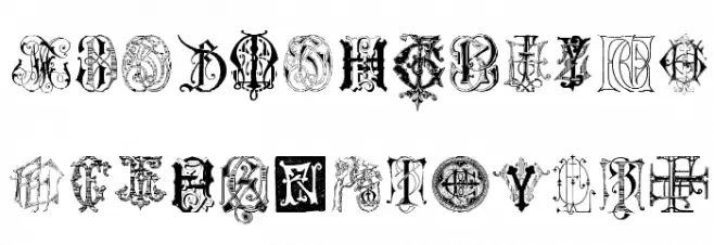 Intellecta Monograms Random Samples Seven फ़ॉन्ट लोअरकेस