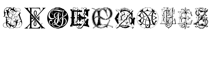 Intellecta Monograms Random Samples Six Font OTHER CHARS