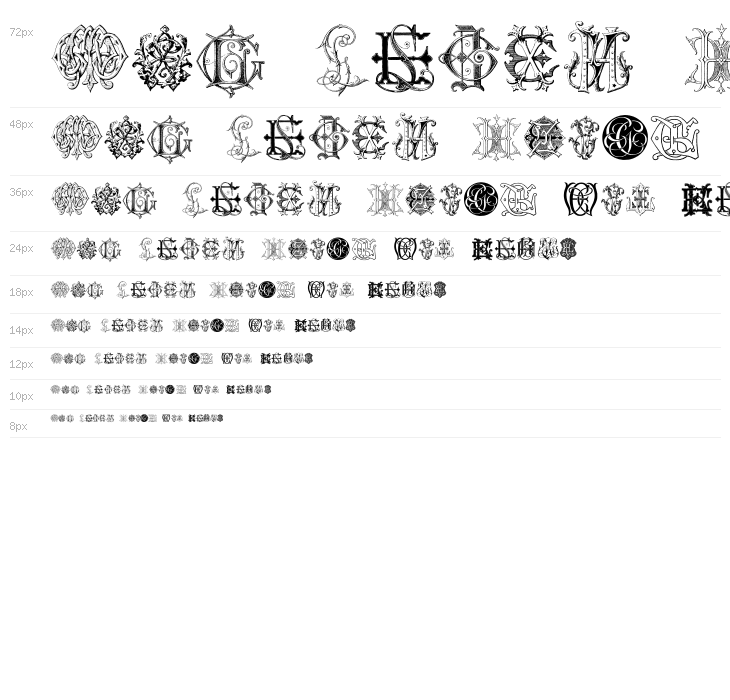 Intellecta Monograms Random Samples Six Waterfall