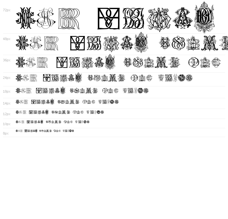 Intellecta Monograms Random Samples Ten  Waterfall