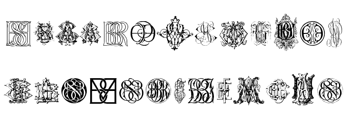 Intellecta Monograms Random Samples Ten Font LOWERCASE